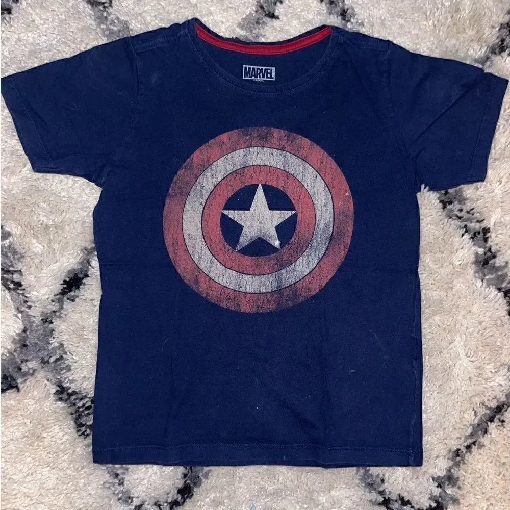 Marvel Captain America t-shirt, youth 9-10, blue